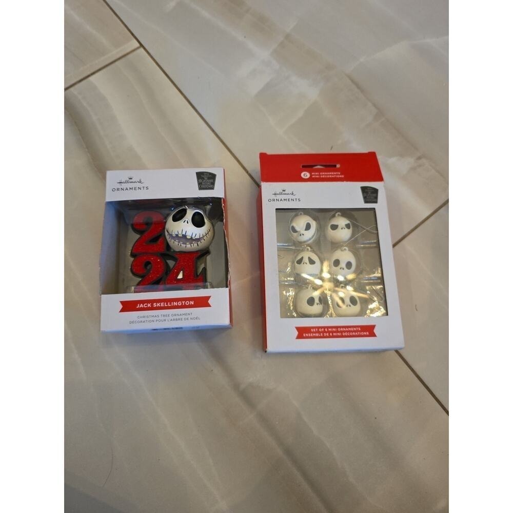 Lot Of 2 Hallmark Nightmare Before Christmas 2024 Ornaments New In‎ Box